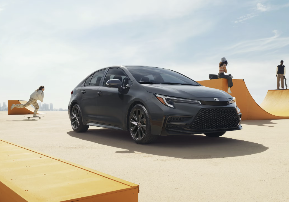 2026 Toyota Corolla parked at skate park